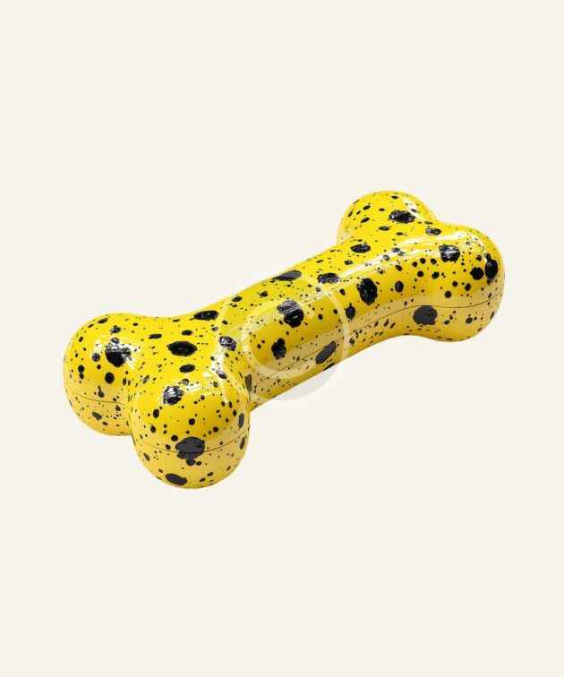 Splatter bone chew toy